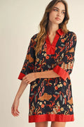Rhonda Boho Floral Shift Dress