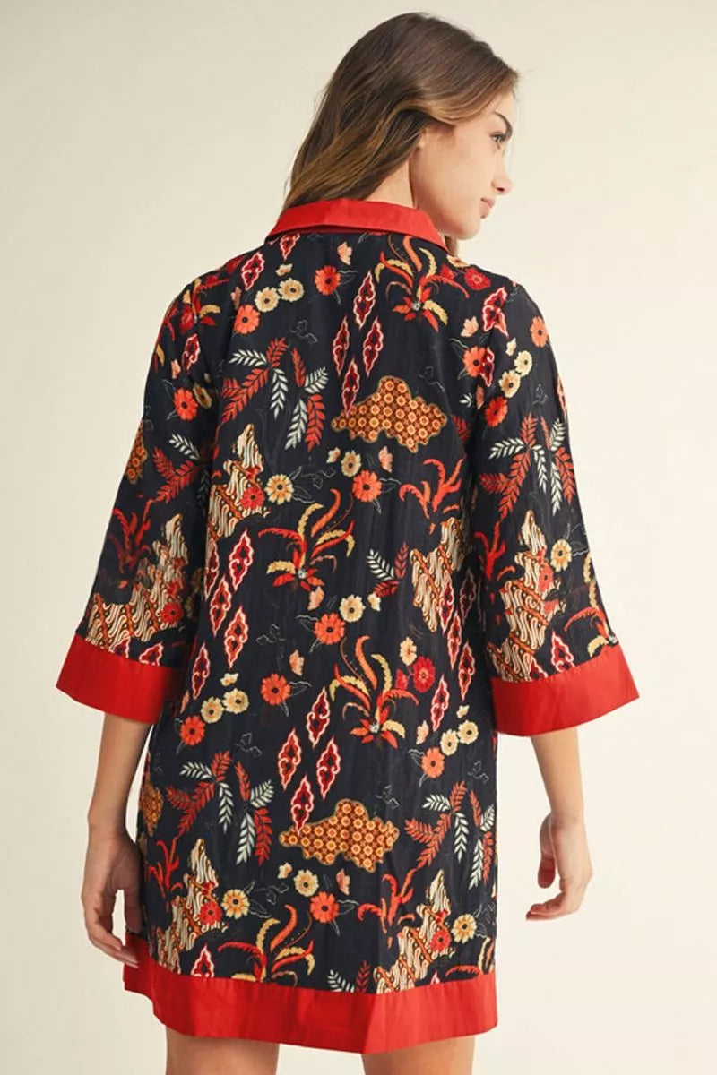 Rhonda Boho Floral Shift Dress