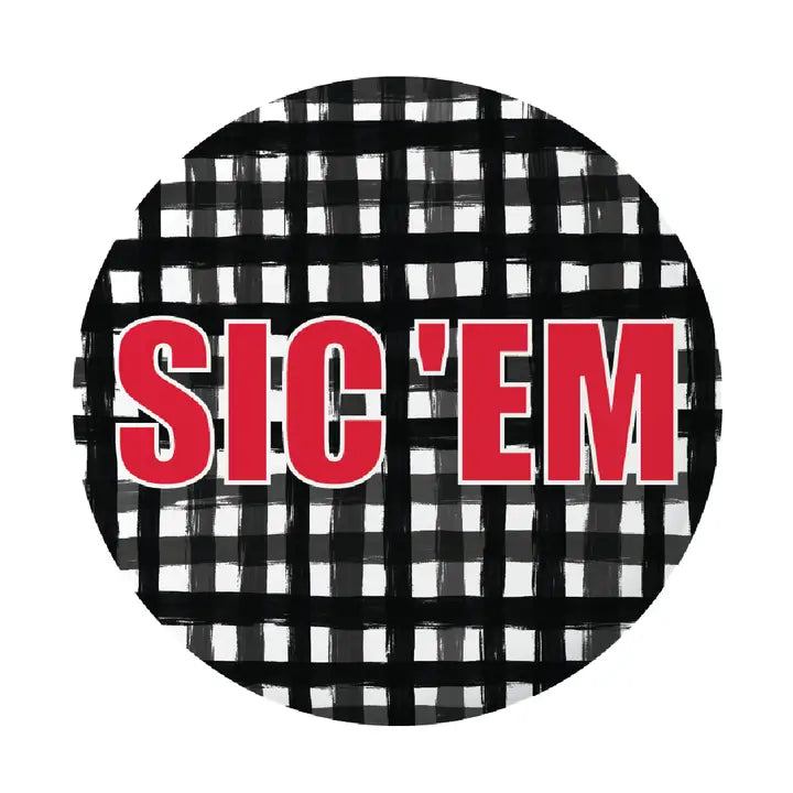 Sic Em Checked Game Day Button