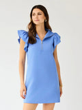 Paige Textured Flutter Sleeve Dress
