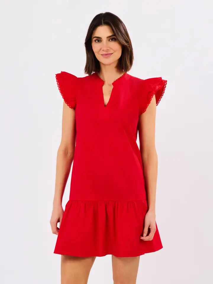 Sierra Mary Square Red Dress