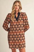 Taylor Geo Floral Shift Dress