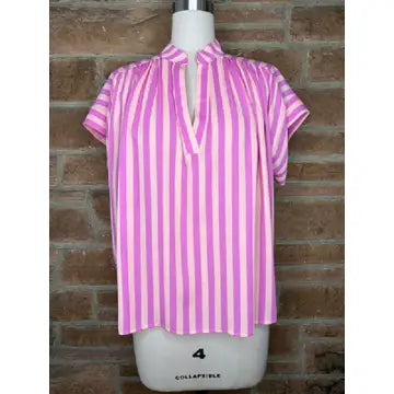 Adrienne Emerson Pink Sangria Top