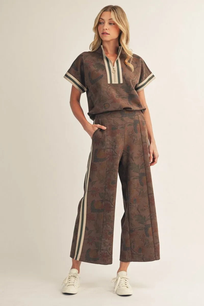 Tessa Lynne Floral Wide-Leg Pant