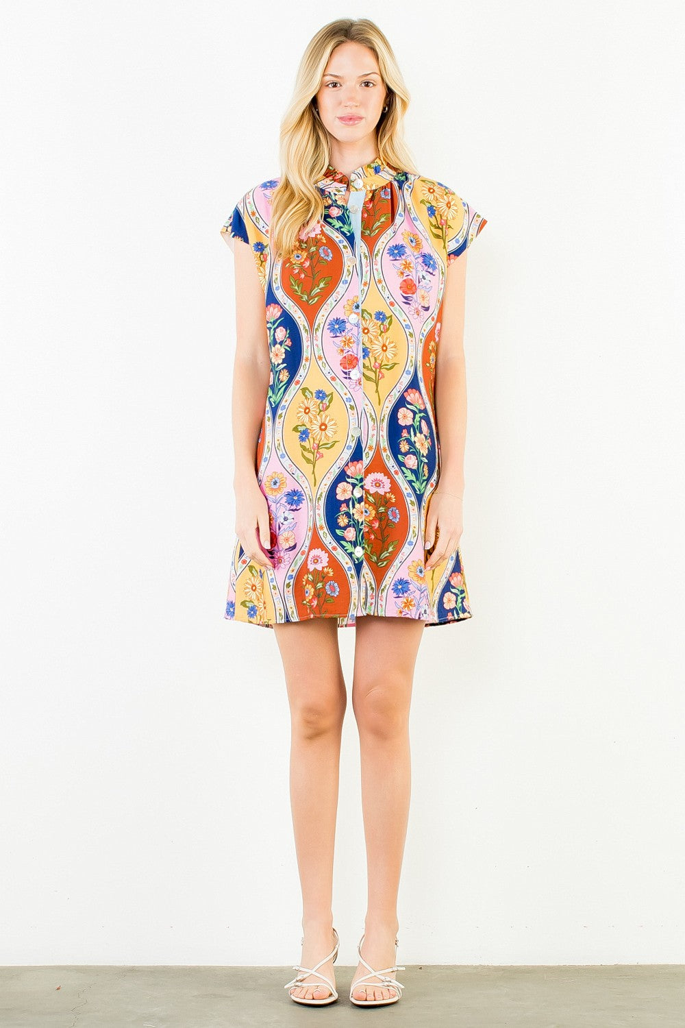 Andrea THML Button Floral Dress