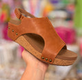 Corkys Volta II Cognac Smooth Wedges