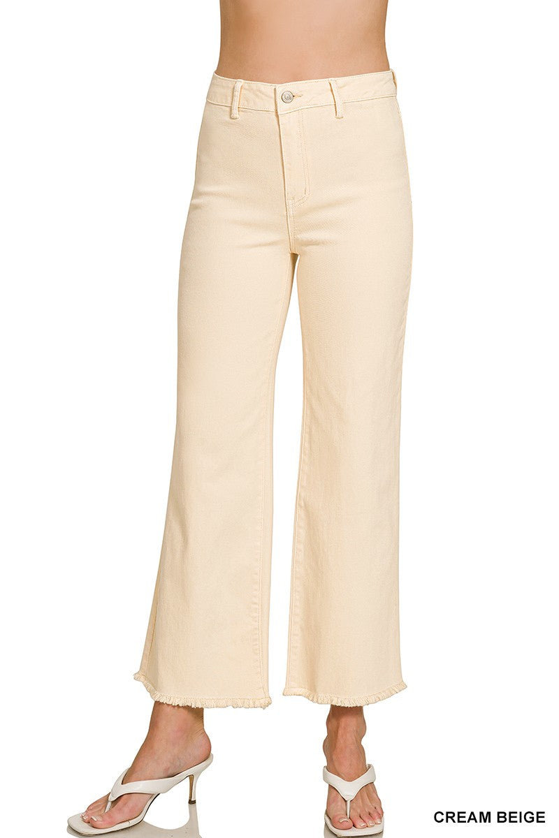 Nattie Acid Washed Fray Cutoff Jeans