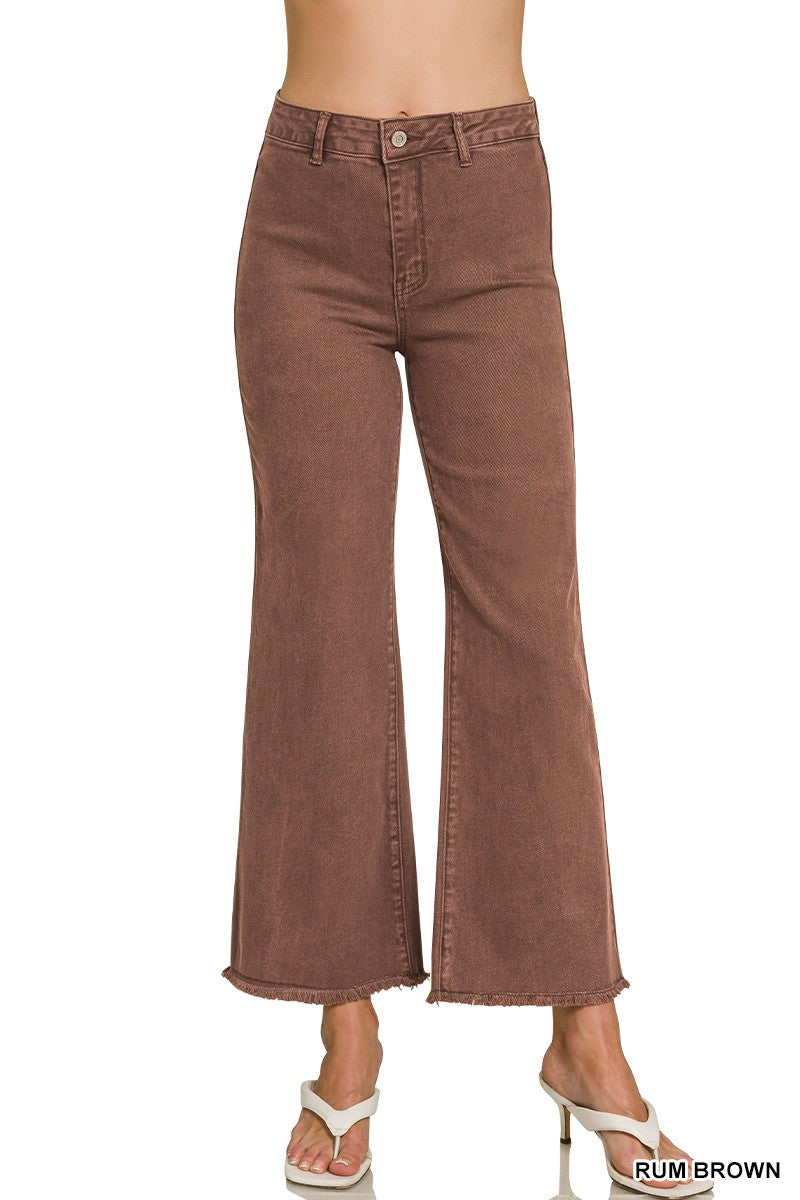 Nattie Acid Washed Fray Cutoff Jeans