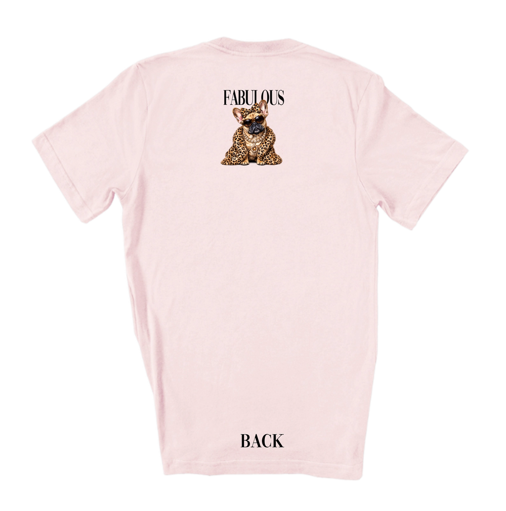 Frannie Fabulous Frenchie Rhinestone Glam Dog Graphic Tee