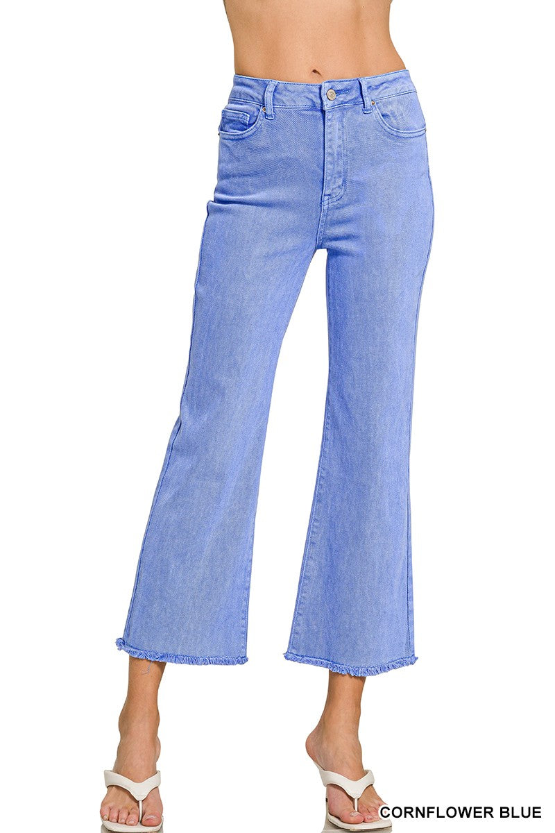 Lawanda Favorite Colored Fray Crop Jeans