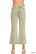 Ava Acid Washed Cropped Pants