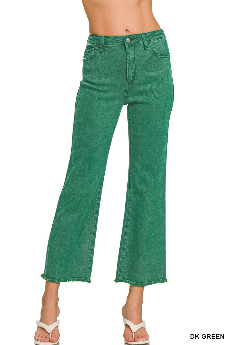 Lawanda Favorite Colored Fray Crop Jeans