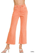 Ava Acid Washed Cropped Pants