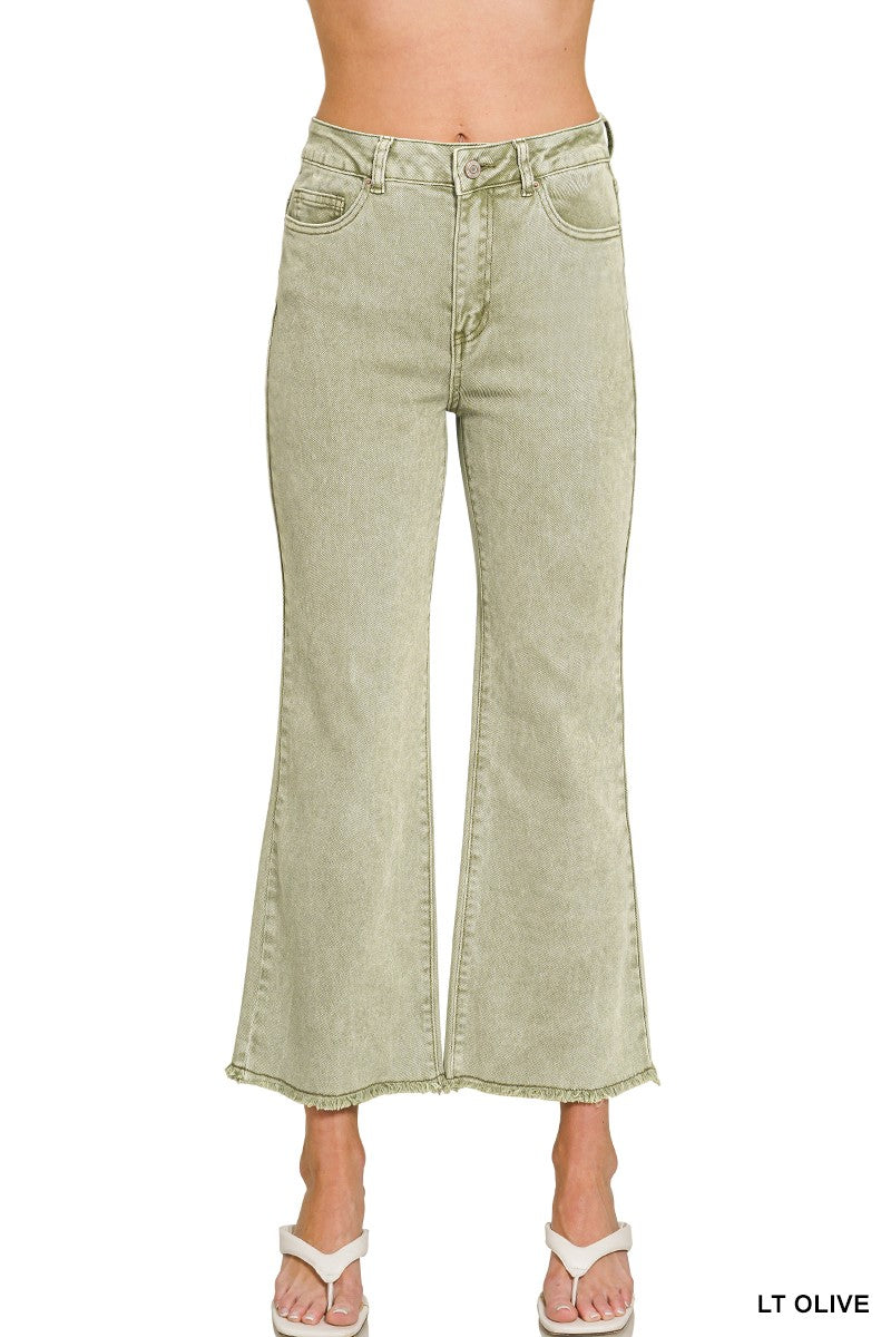 Lawanda Favorite Colored Fray Crop Jeans