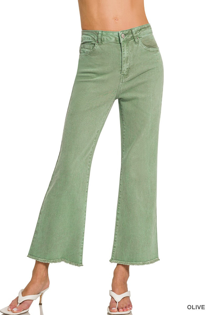 Josie High Waist Acid Washed Bootcut Pants