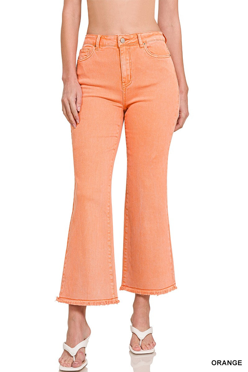 Josie High Waist Acid Washed Bootcut Pants