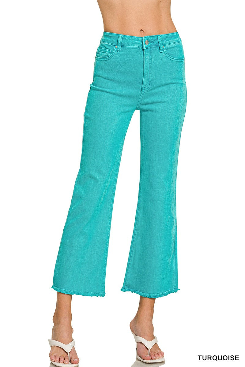 Josie High Waist Acid Washed Bootcut Pants