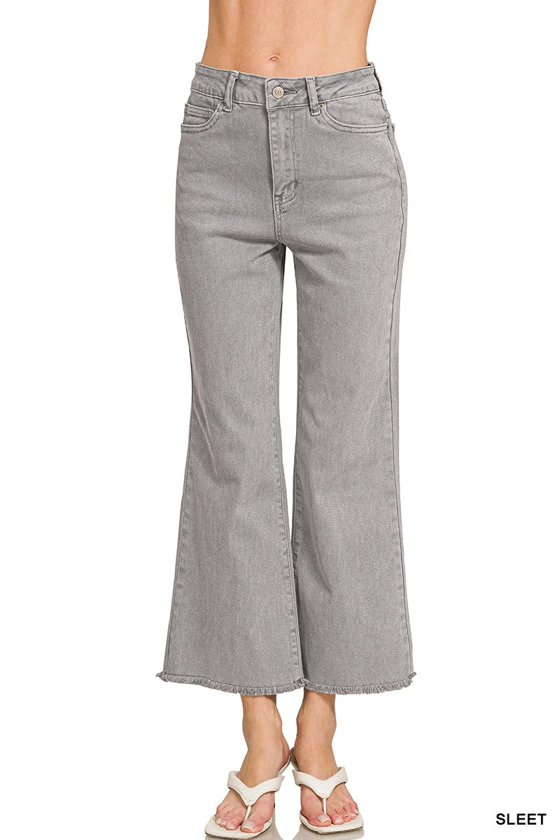 Lawanda Favorite Colored Fray Crop Jeans