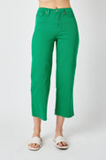Judy Blue Kelly Green High Waisted Tummy Control Cropped Pants
