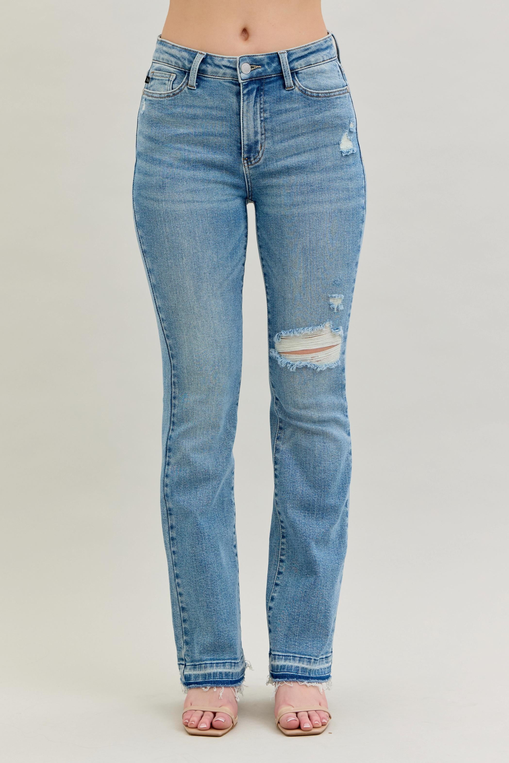 Judy Blue Melanie Destroy Released Hem Bootcut Jeans