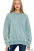 Super Cozy Acid Wash Crewneck