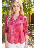 Rosie Floral Burnout Top