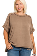 Curvy Roxanna Ribbed Top
