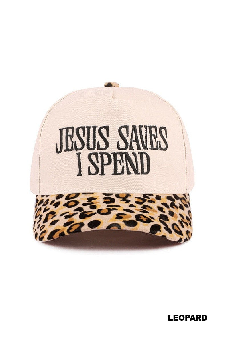 Jesus Saves I Spend Canvas Hat