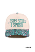 Jesus Saves I Spend Canvas Hat