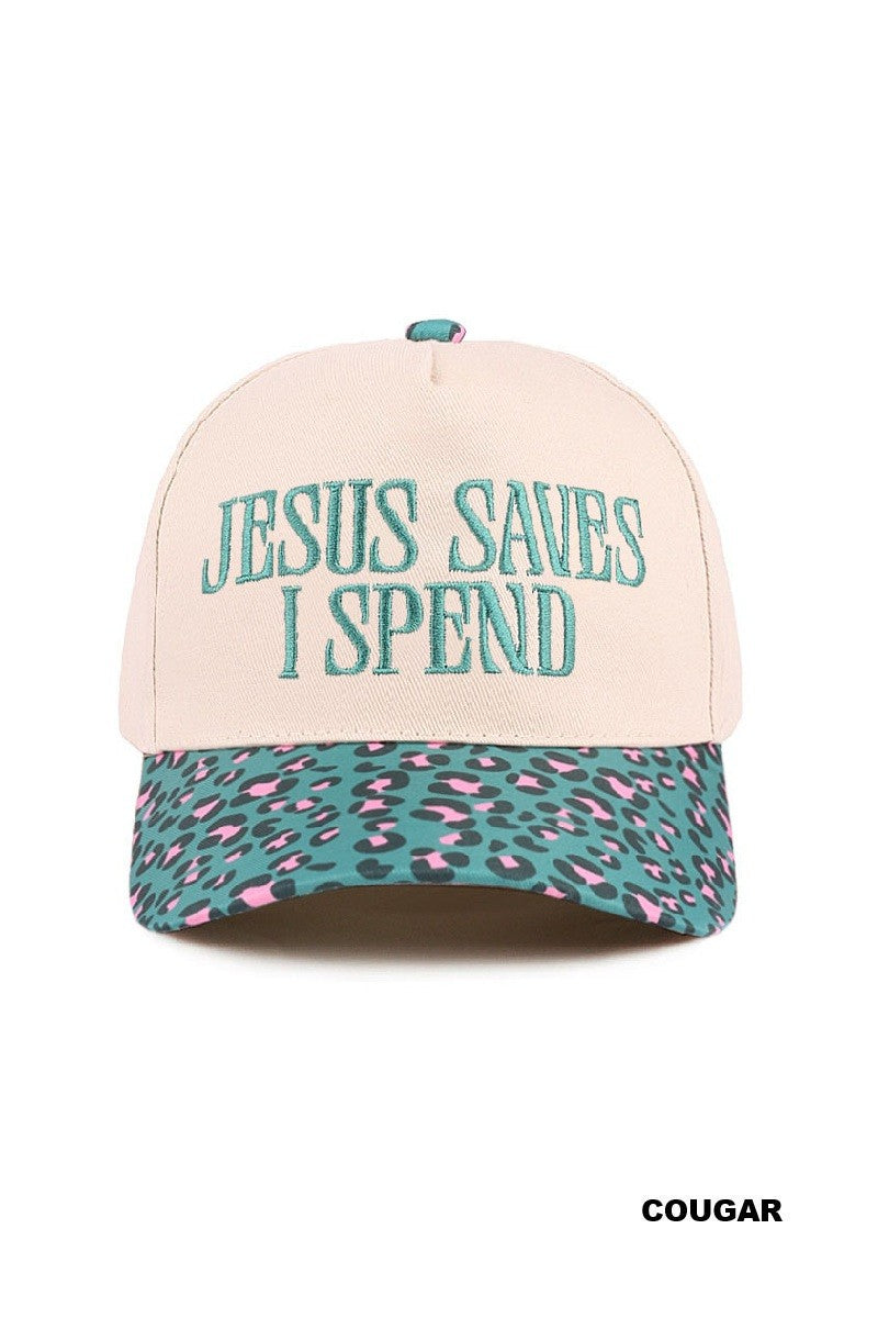 Jesus Saves I Spend Canvas Hat