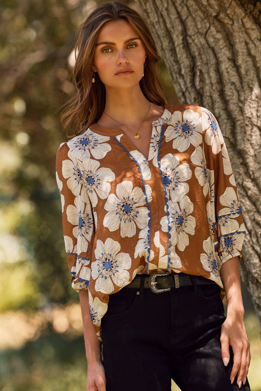 Curvy Josephine Floral Printed Top