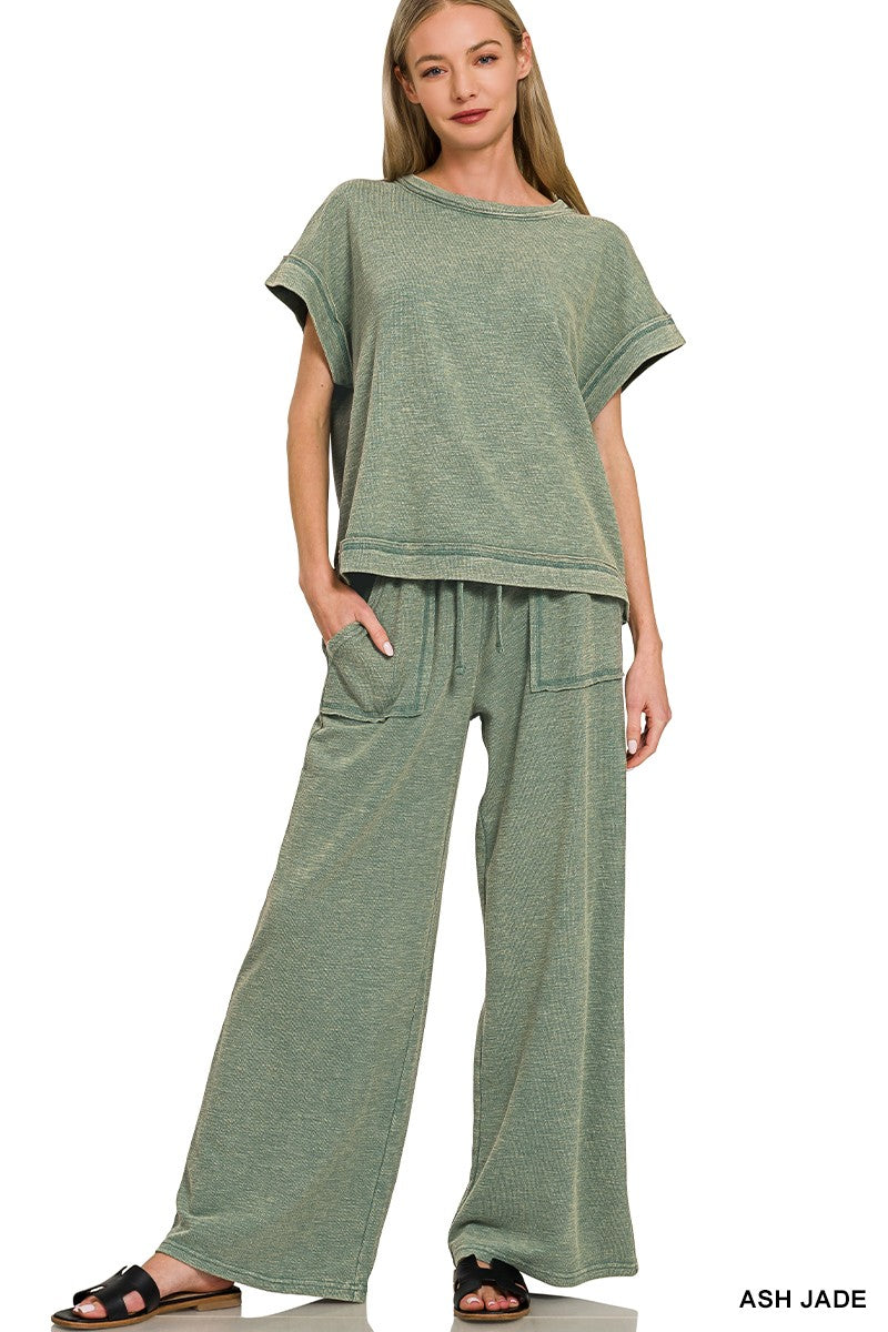 Whitney Washed Lounge Matching Set