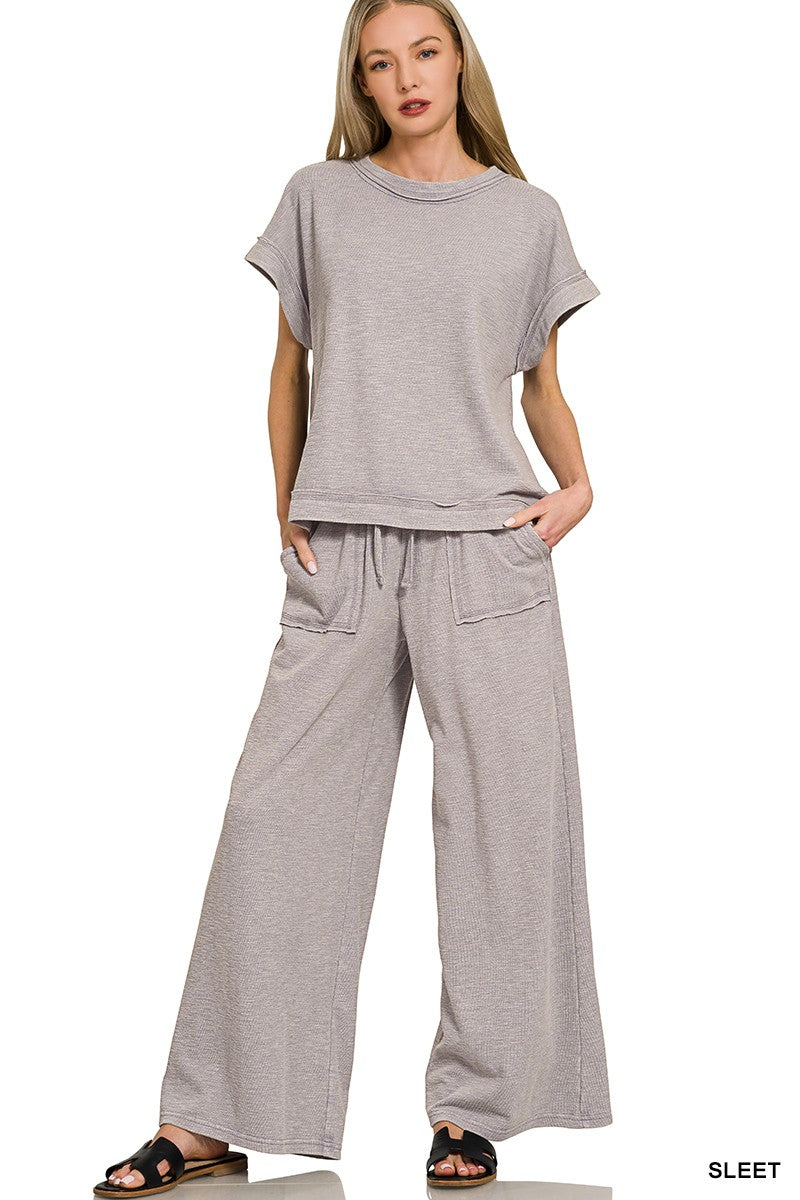 Whitney Washed Lounge Matching Set