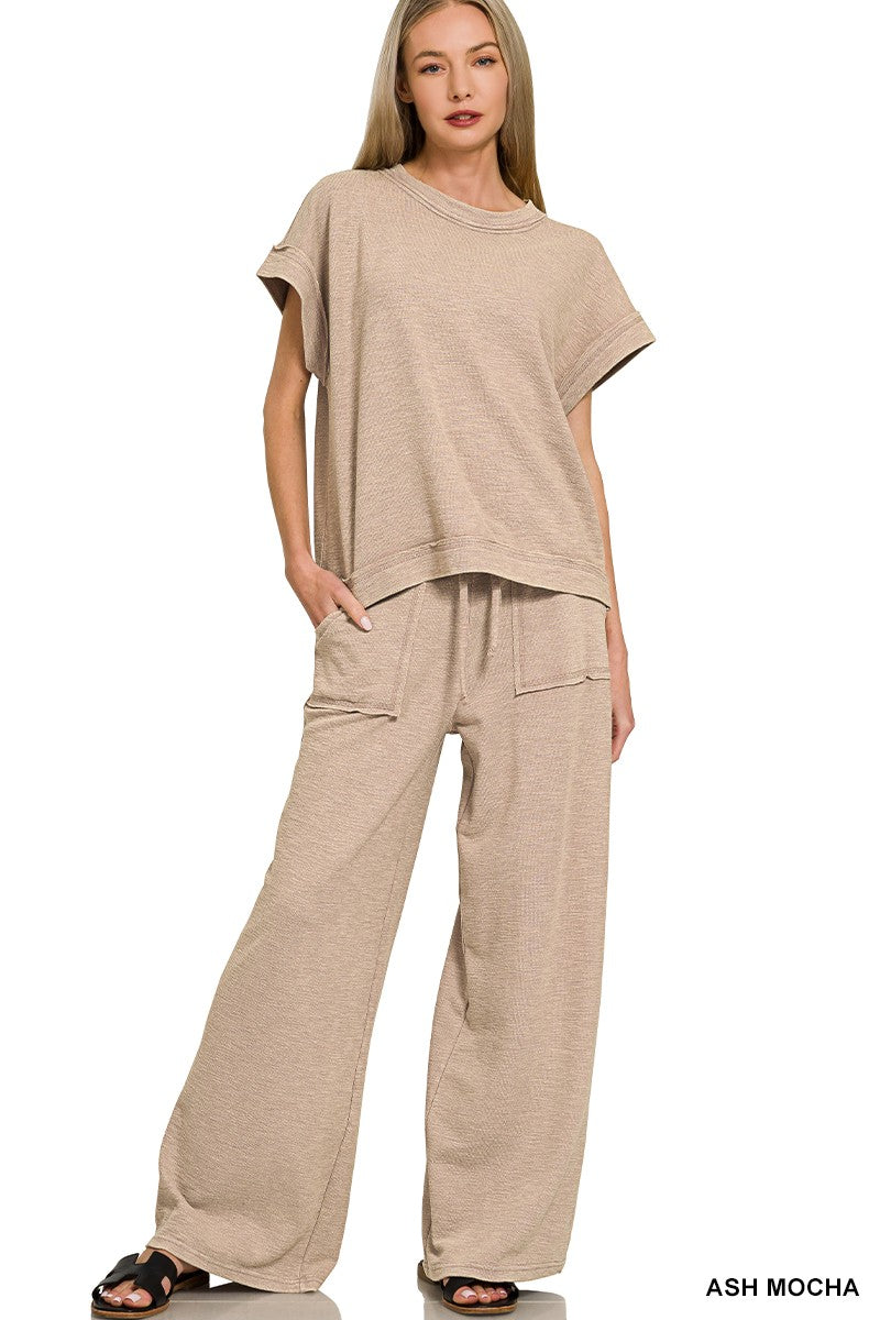 Whitney Washed Lounge Matching Set