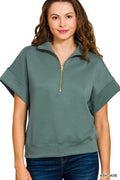 Beckie Half-Zip Scuba Top