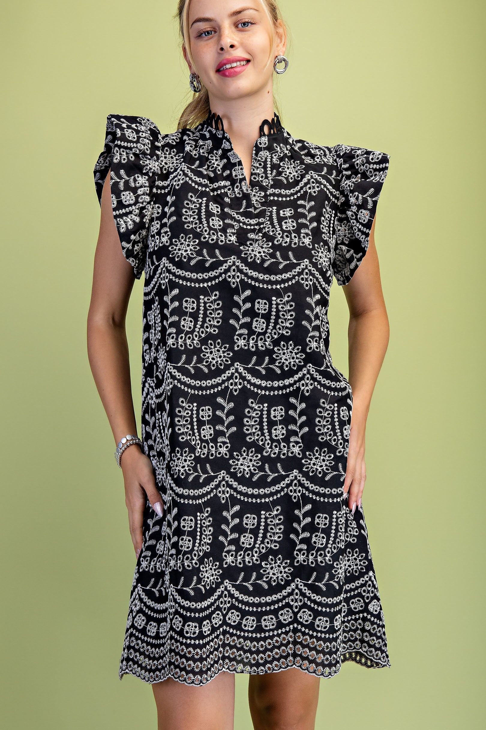 Curvy Eliza Eyelet Mini Dress