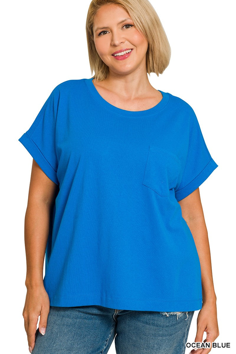 Curvy Mallori Pocket Tee