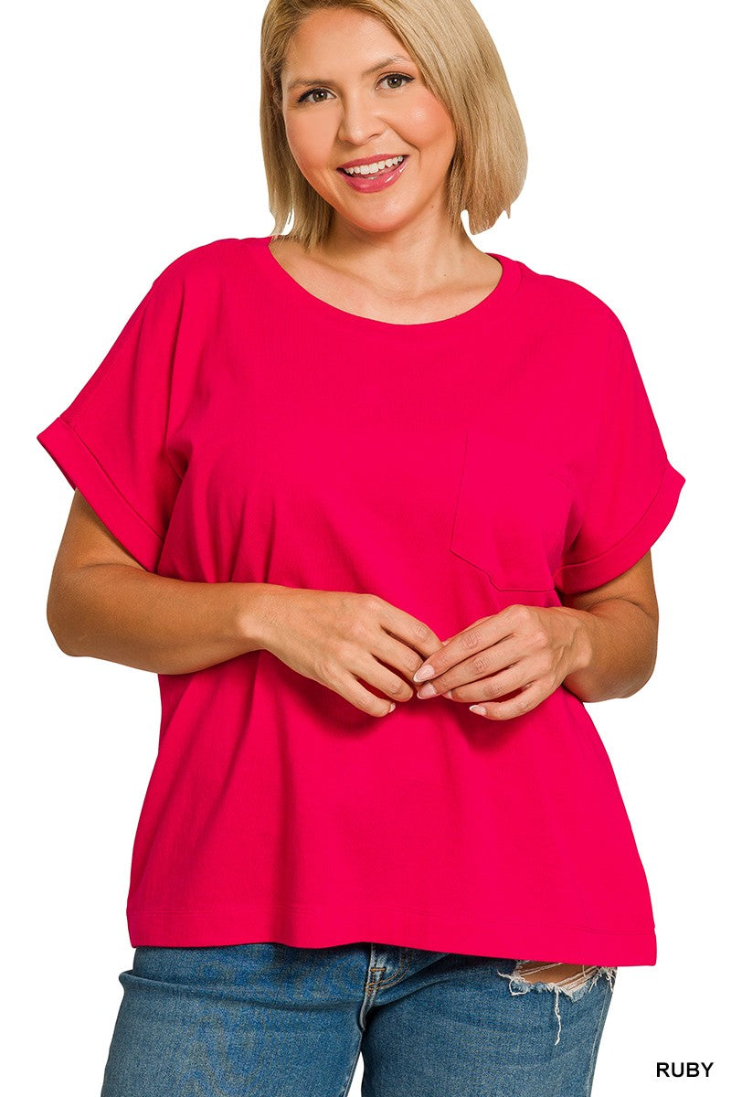 Curvy Mallori Pocket Tee