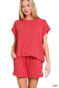 Rilee Ribbed Matching Shorts Set