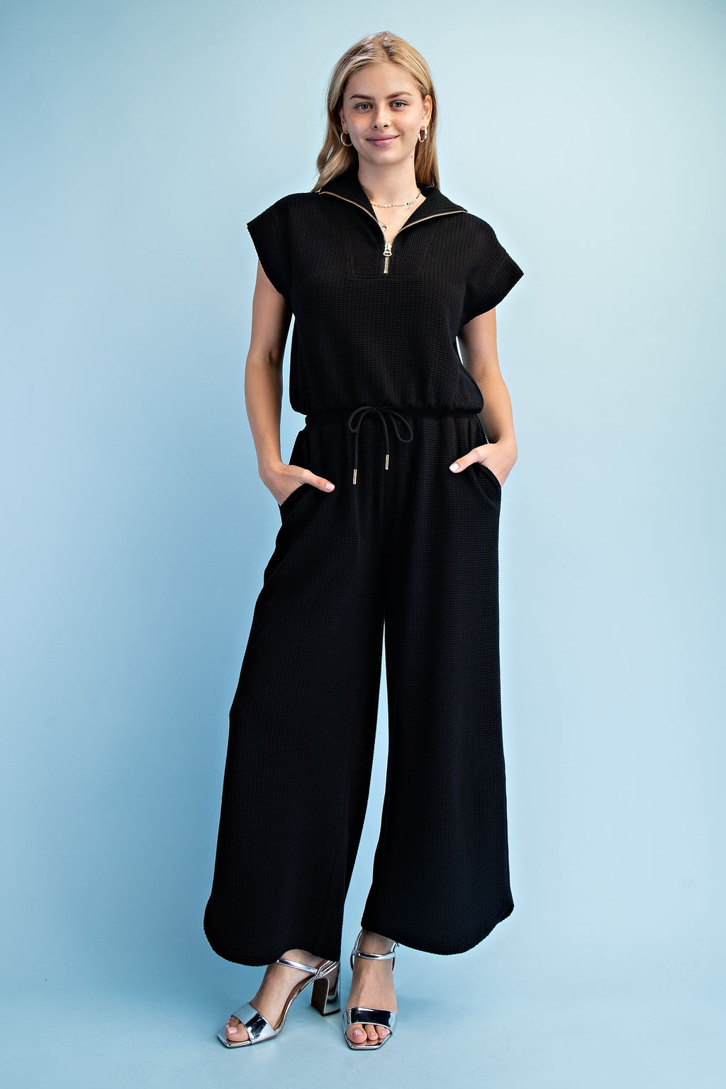 Curvy Sherri Textured Knit Pant Set