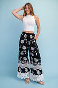 Lilly Crochet Embroidered Relaxed Pants