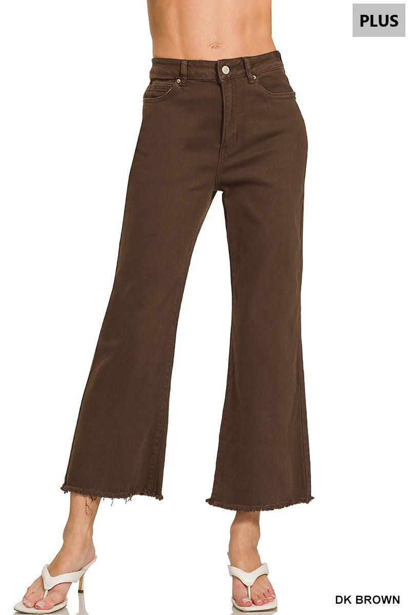Curvy Lawanda Favorite Colored Fray Crop Jeans
