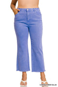 Curvy Lawanda Favorite Colored Fray Crop Jeans