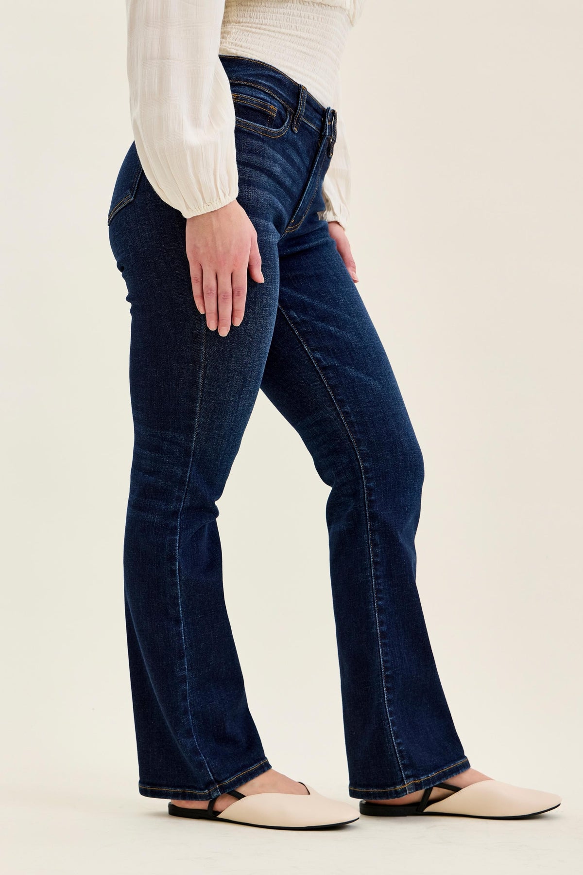 Judy Blue Mid Rise Petite Dark Wash Bootcut Jeans