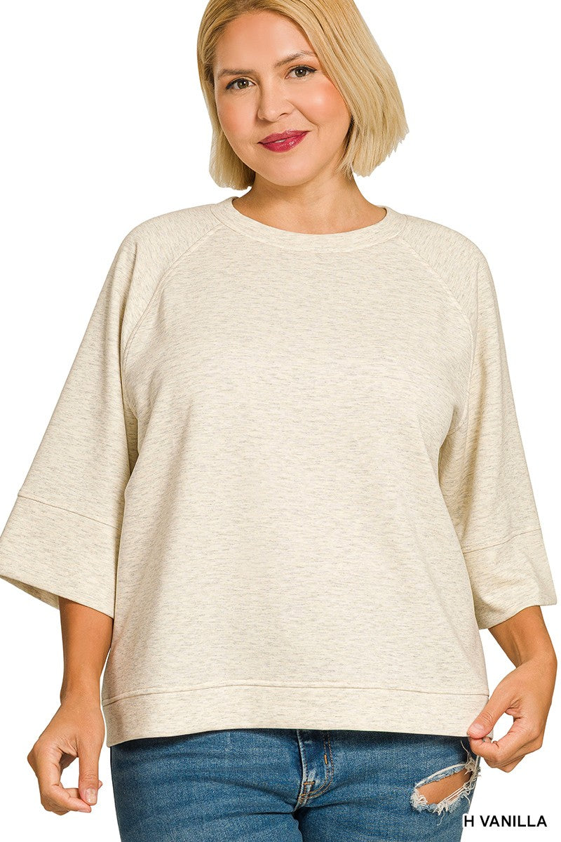 Curvy Stella Scuba Solid Top