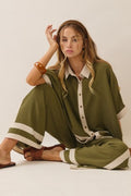 Curvy Loreli Contrast Trim Matching Set