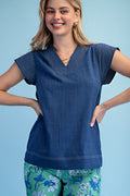Curvy Luna Trapunto Stitched Top