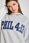 Phil 413 Embroidered Mock Neck Sweatshirt