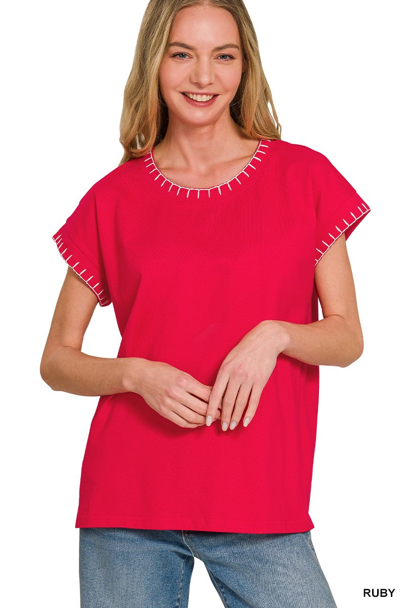 Karina Stitch Detail Top