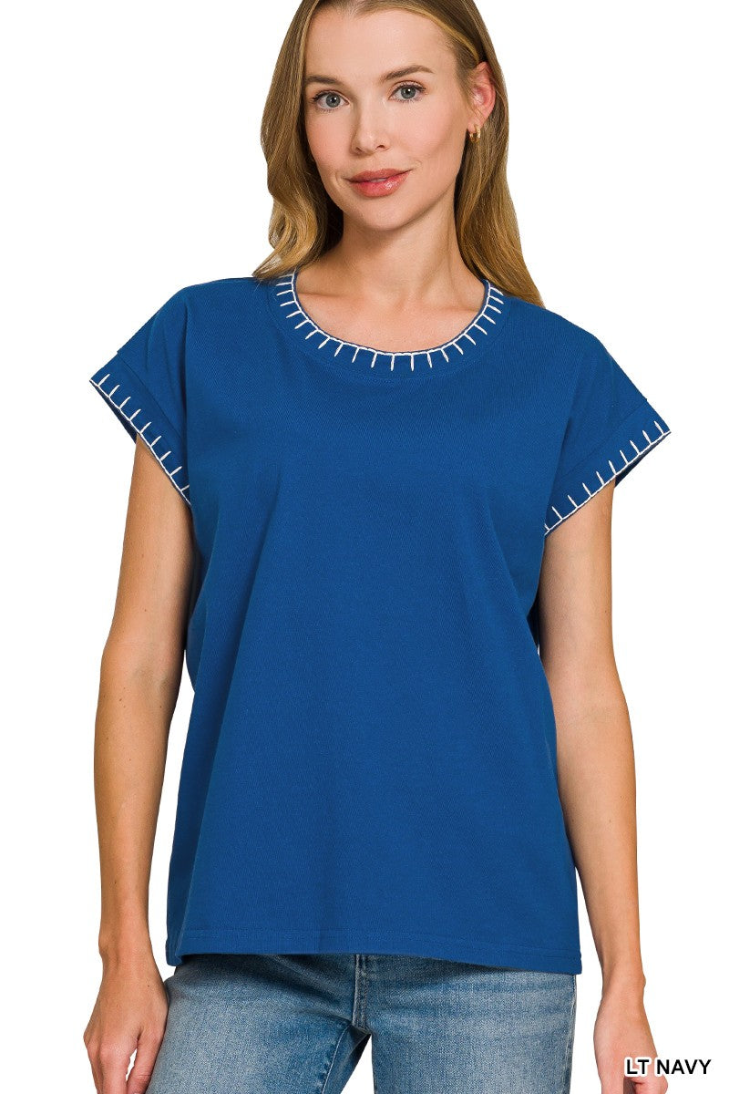 Karina Stitch Detail Top